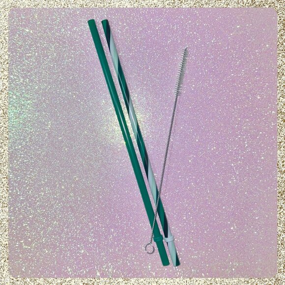 ⭐️ Starbucks Reusable Straws & Brush Set w/ Mesh Bag NWT ♻️🌎 - Picture 4 of 5